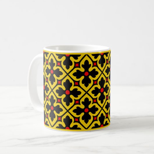 Gothique Revival Quatrefoil Café Mug (Devant gauche)