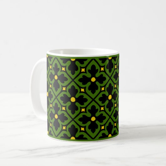 Gothique Revival Quatrefoil Café Mug (Devant gauche)