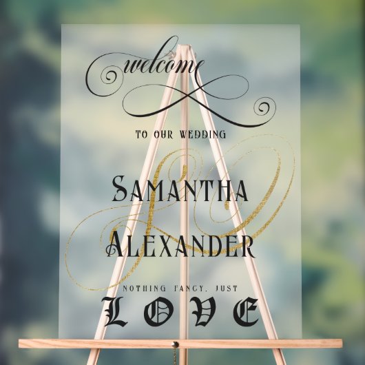 Gothique Rien De Fancy Just Love Mariage Welcome (Neutre)