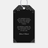 Gothique Romance Merci étiquette cadeau personnali (Dos)