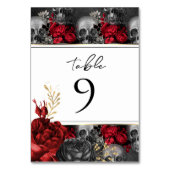 Gothique Rouge Noir Floral Mariage Numéro de table (Par défaut)
