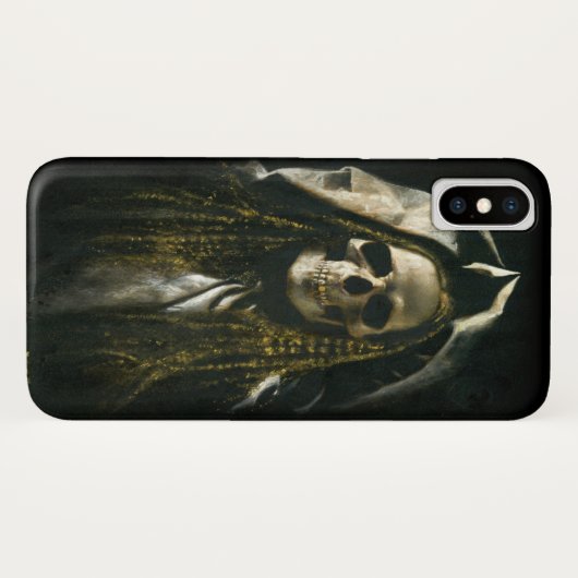 Gothique Skeleton Ghost iPhone X Coque (Dos (Horizontal))