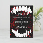 Gothique Spatter de sang Vampire Invitations de ma (Debout devant)