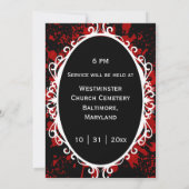 Gothique Spatter de sang Vampire Invitations de ma (Dos)