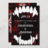 Gothique Spatter de sang Vampire Invitations de ma (Devant / Derrière)
