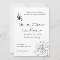 Gothique Spider Web Dark Invitation Mariage