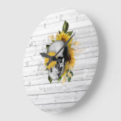 Gothique Squelette de tournesol Grande horloge (Angle)