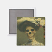 Gothique Squelette Lady Magnet (Recto/Verso)