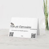 Gothique Treillis de Rose Noire de Mariage Merci (Dos)