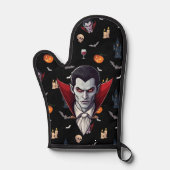 🧛 ♂️ gothique Vampire Black Oven Mitt Set 🎃 (Recto)