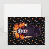 🦇 Gothique Vampire Carte postale noire 🖤 🎃 (Devant / Derrière)