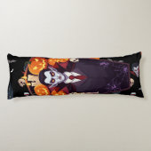 🧛 ♂️ gothique Vampire Halloween Coussin noir 🎃 (Dos)