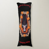 🧛 ♂️ gothique Vampire Halloween Coussin noir 🎃 (Devant (Vertical))