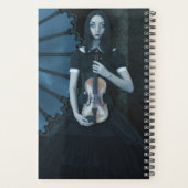 Gothique Victorian Girl tenant Violon Imaginaire f (Dos)