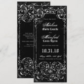 Gothique Victorien Épouvantable Noir Carte de Rela (Devant / Derrière)