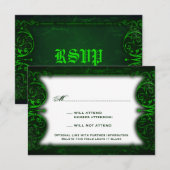 Gothique victorien Ghoulish Green RSVP (Devant / Derrière)