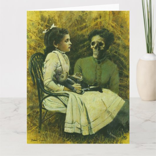 Gothique victorienne Wereolf Girl Grande carte de  (Devant)