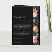 Gothique Vintage Black Blush Programme de mariage (Dos)
