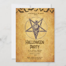 gothique vintage crâne éffrayant invitation hallow