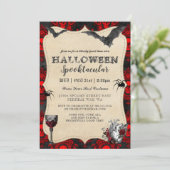 Gothique Vintage Halloween Spooktacular Invitation (Debout devant)