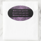 Gothique violet violet mariage damassé étiquettes (Sac)