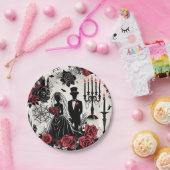 Gothisch bloemen papieren bord - Halloween, trouwe (Feest)