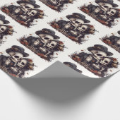Gothisch Halloween Koppel Cadeaupapier (Hoek)