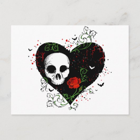 Gothisch hart briefkaart (Voorkant)