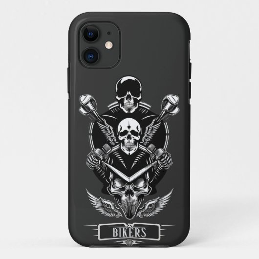 Gothisch schedelontwerp Case-Mate iPhone case (Achterkant)