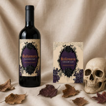 Gothische bloem Halloween met aangepaste naam