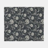 Gothische Bloemen Patroon Fleece Deken (Voorkant (Horizontaal))