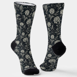 Gothische Bloemen Patroon Sokken