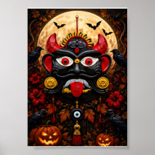 Gothische Boze Oog Halloween Drishti Bommai Volksk Poster