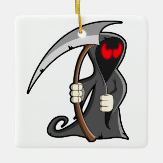 Gothische Cartoon Grim Reaper Halloween Keramisch Ornament