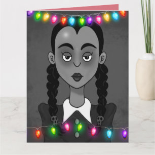 GOTHISCHE CREEPY GIRL CHRISTMAS CARDS KAART