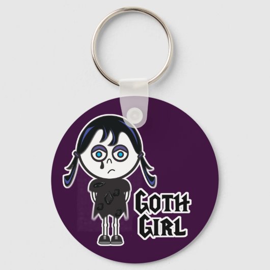 Gothische Emo Meisje Sleutelhanger (Voorkant)