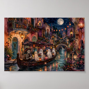 Gothische Geest Gondel Venetië Whimsigoth Geheime Poster
