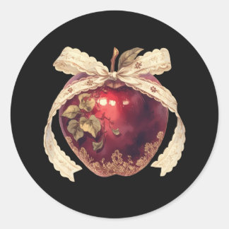 Gothische Gifappel Donkere Romantiek Halloween Ronde Sticker