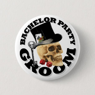Gothische gokwereld bachelor ronde button 5,7 cm