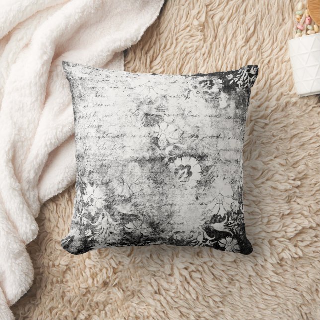  gothische grunge Distress Shabby Throw Pill Kussen (Deken)