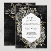 Gothische Halloween-huwelijksuitnodiging Kaart (Voorkant / Achterkant)