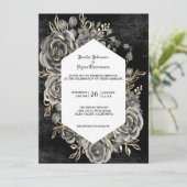 Gothische Halloween-huwelijksuitnodiging Kaart (Staand voorkant)