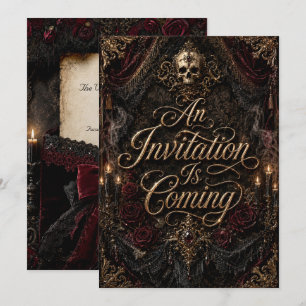 Gothische Halloween Save the Date uitnodiging