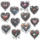 Gothische Hart Sticker (Voorkant)