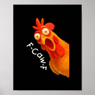 Gothische humor grappige F-Caw-F kraai Poster