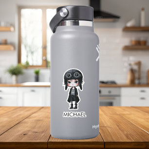 Gothische jongenspiloot Anime Cartoon kids Geperso Sticker