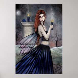 Gothische Kaars Fee Poster van Molly Harrison