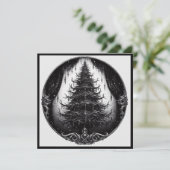 Gothische Kerstboom Goth Kerstmis Feestdagenkaart (Staand voorkant)