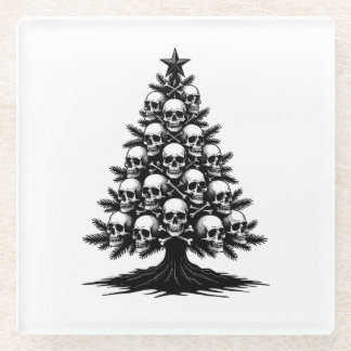 Gothische Kerstboom II Glazen Onderzetter
