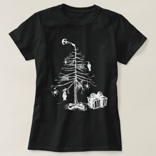 Gothische Kerstboom T-shirt (Design voorkant)